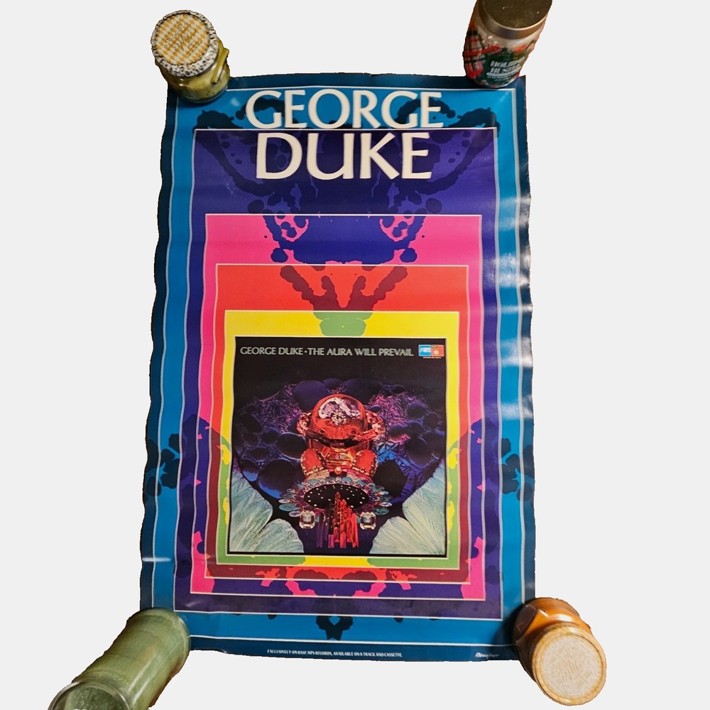 George Duke The Aura Will Prevail Vintage 1975 Promo Album Poster 22x34 MPS Jazz